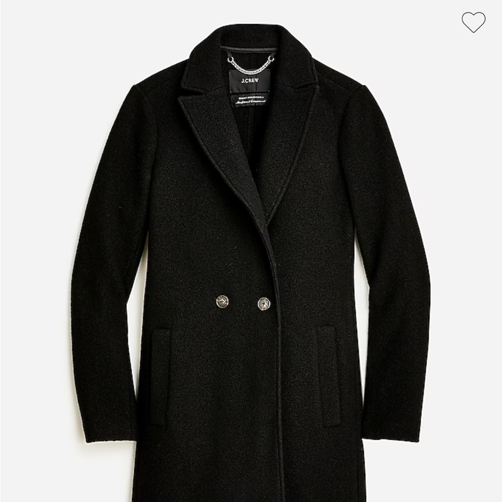 Daphne JCrew Boiled Wool Top Coat EUC in Black